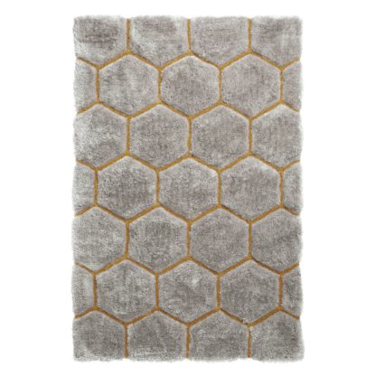 An Image of Noble House Honeycomb Rug Natural