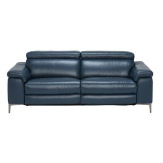 An Image of Paolo 2 Seater Recliner Sofa, Melbourne Navy Blue