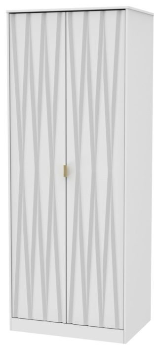 An Image of Shimmer 2 Door Wardrobe - White
