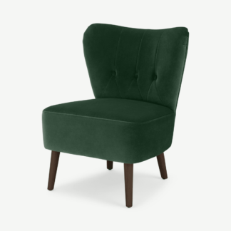 An Image of Charley Accent Armchair, Pine Green Velvet