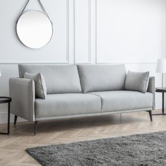 An Image of Rohe Fabric 3 Seater Sofa Platinum