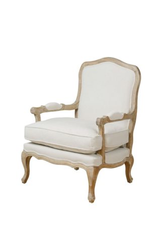 An Image of Le Brun - French Oak Oatmeal Occasional Armchair