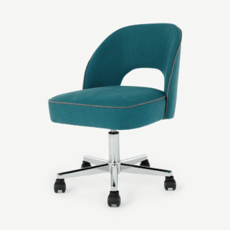 An Image of Lloyd Office Chair, Mineral Blue and Marl Grey