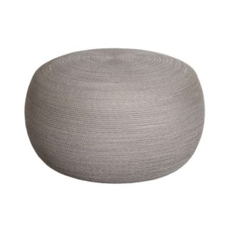 An Image of Cane-line Circle Large Footstool, Taupe