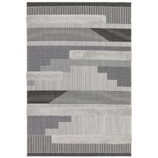 An Image of Asiatic Monty In and Outdoor Rug - 120x170cm - Black & Grey