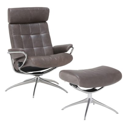 An Image of Stressless London Chair & Footstool, Pioneer