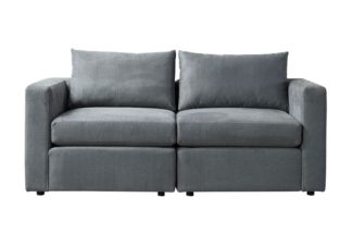 An Image of Miller Two Seat Corner Sofa – Charcoal