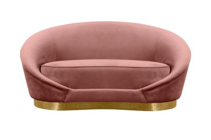 An Image of Selini Two Seat Sofa - Blush Pink
