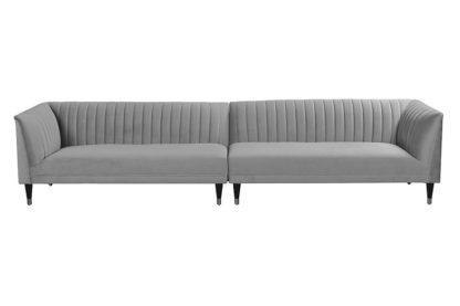 An Image of Baxter Six Seat Sofa – Dove Grey