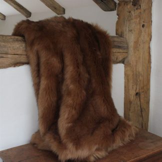An Image of Faux Fur Throw, Camel