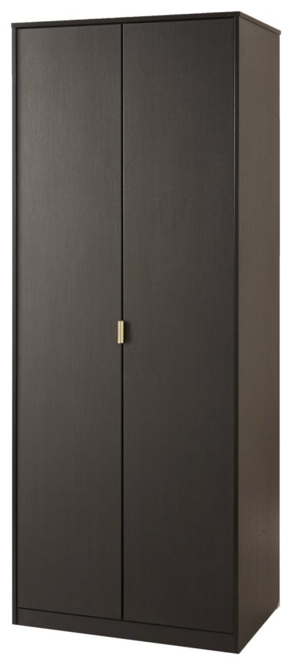 An Image of Messina 2 Door Wardrobe - Black