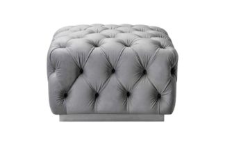 An Image of Frankfurt Footstool – Dove Grey