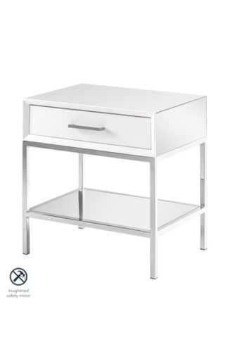 An Image of Trio White Bedside Table