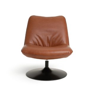 An Image of Habitat Nanna PU Leather Chair - Tan