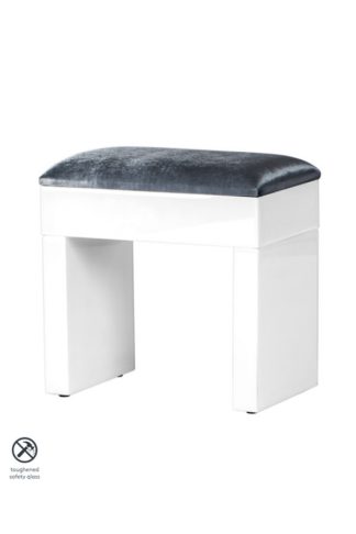 An Image of Pimlico White Glass Stool