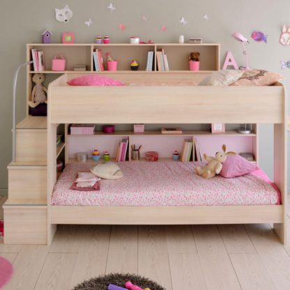 An Image of Bibop Acacia Wooden Bunk Bed Frame - EU Single