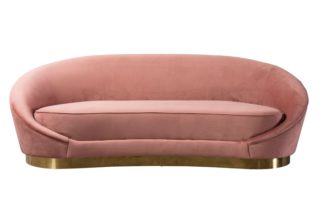 An Image of Selini Three Seat Sofa - Blush Pink