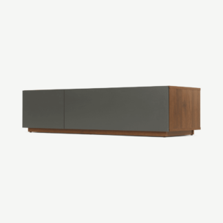 An Image of Hopkins Media Unit, Walnut Effect & Grey