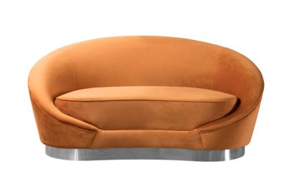 An Image of Selini Two Seat Sofa - Pumpkin