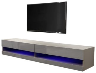 An Image of Galicia 180cm LED Wall TV Unit - Grey