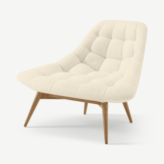 An Image of Kolton Accent Armchair, Whitewash Boucle