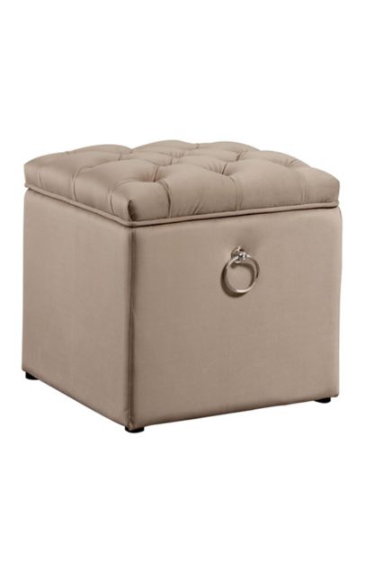 An Image of Antoinette Storage Ottoman - Taupe