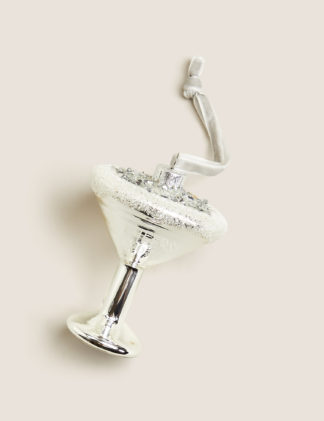 An Image of M&S Martini Glass Hanging Tree Decoration