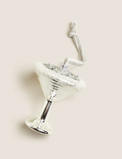 An Image of M&S Martini Glass Hanging Tree Decoration