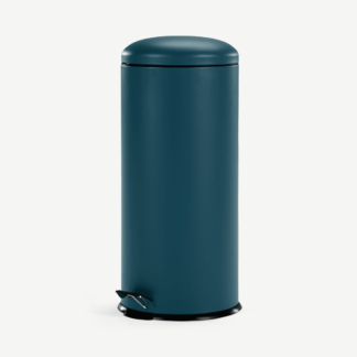 An Image of Joss 30L Domed Pedal Bin, Blue