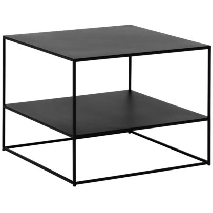 8e4d0b193ff8484d410a5b7d63201e2f267e566b7e0a2bbb1f47e8e70ad46e22.jpg An Image of Kline Black Metal Coffee Table, 50cm