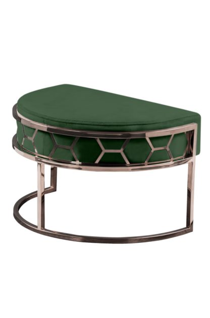 An Image of Alveare Footstool Copper - Bottle Green