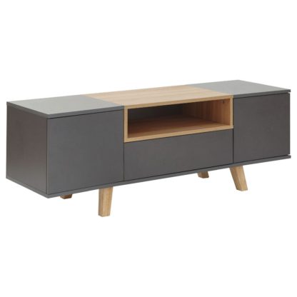 An Image of Modena 2 Door 1 Drawer TV Unit - Grey