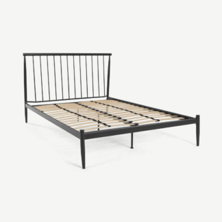 An Image of Penn Double Bed, Black Metal
