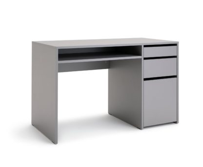 An Image of Habitat Pepper 2 Drawer Pedestal Desk - Grey