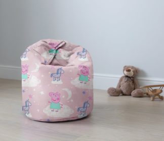 An Image of Peppa Pig Stardust Bean Bag - Pink