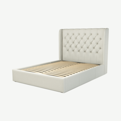 An Image of Romare King Size Bed with Storage Drawers, Putty Cotton