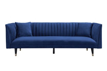 An Image of Baxter Three Seat Sofa - Navy Blue