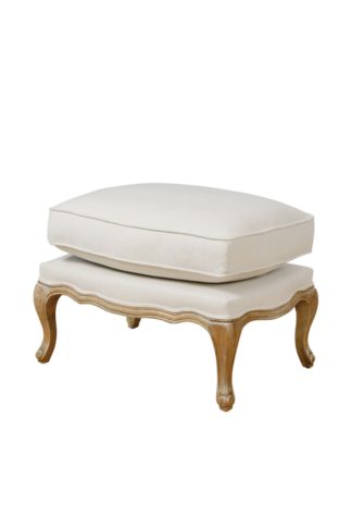 An Image of Le Notre French Vintage Style Shabby Chic Oak Stool
