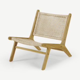 An Image of Modica Accent Armchair, Rattan & Natural