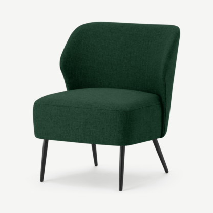 An Image of Topeka Accent Armchair, Forest Green Weave