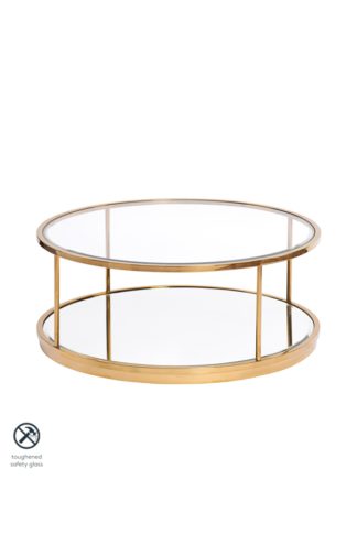 An Image of Rippon Brass Circular Coffee Table