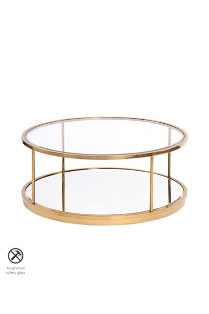 An Image of Rippon Brass Circular Coffee Table