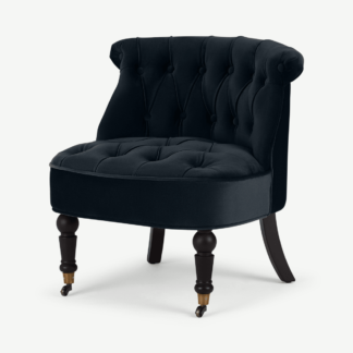 An Image of Bouji Accent Chair, Moonlight Blue Velvet