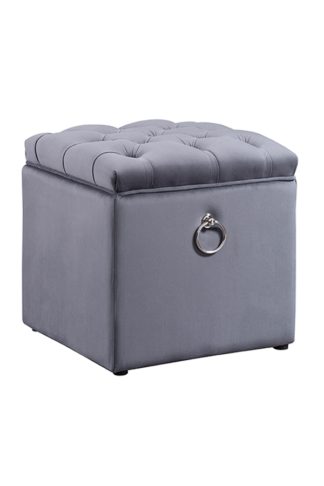 An Image of Antoinette Storage Ottoman - Storm Grey