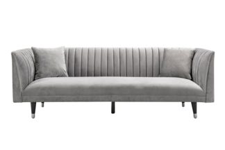An Image of Baxter Three Seat Sofa - Dove Grey