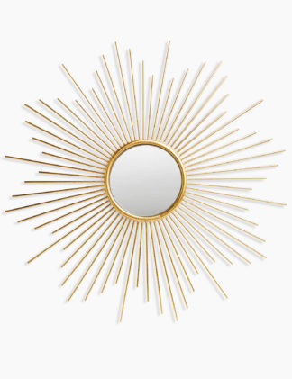 An Image of M&S Sunburst Metal Round Mirror