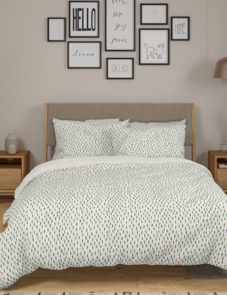 An Image of M&S Cotton Mix Spotty Bedding Set