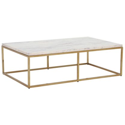 An Image of Alba Coffee Table, White Marble