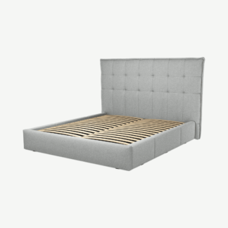 An Image of Lamas Super King Size Bed with Storage Drawers, Wolf Grey Wool