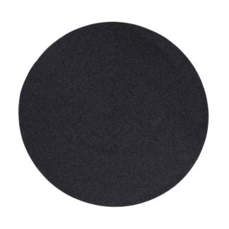 An Image of Cane-line Circle Rug, Dark Grey